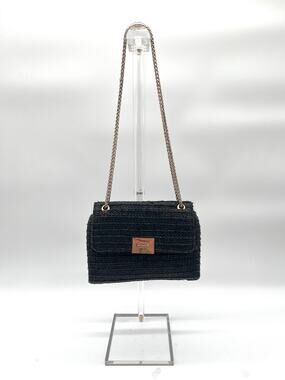 DUNE LONDON Woven Straw, Chain Link Bag